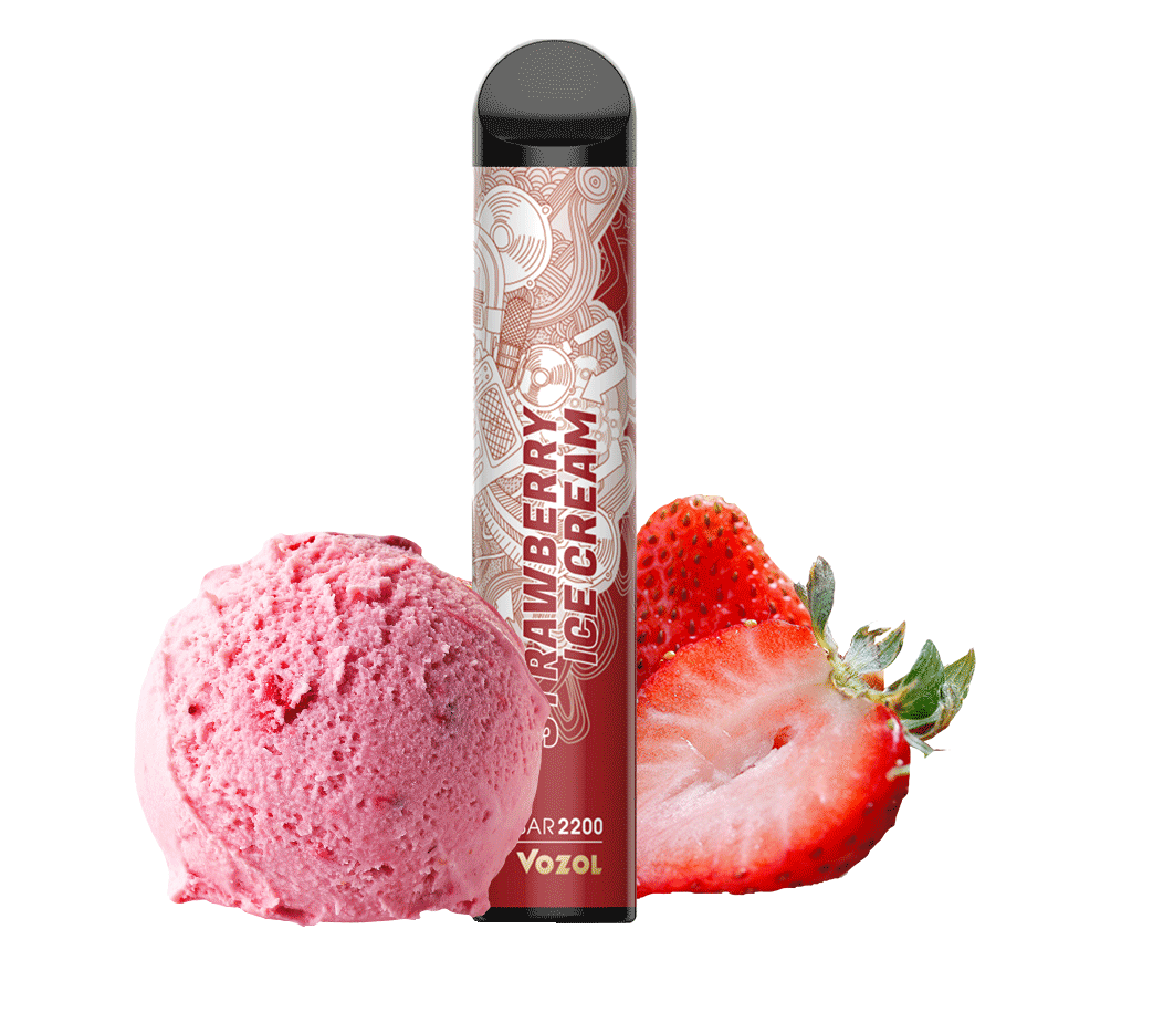 Vozol Bar 2200 - Disposable Vape Vape Juice Vozol Strawberry Ice Cream  