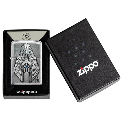 Zippo Lighter - Anne Stokes Gothic Prayer Emblem Zippo Zippo   