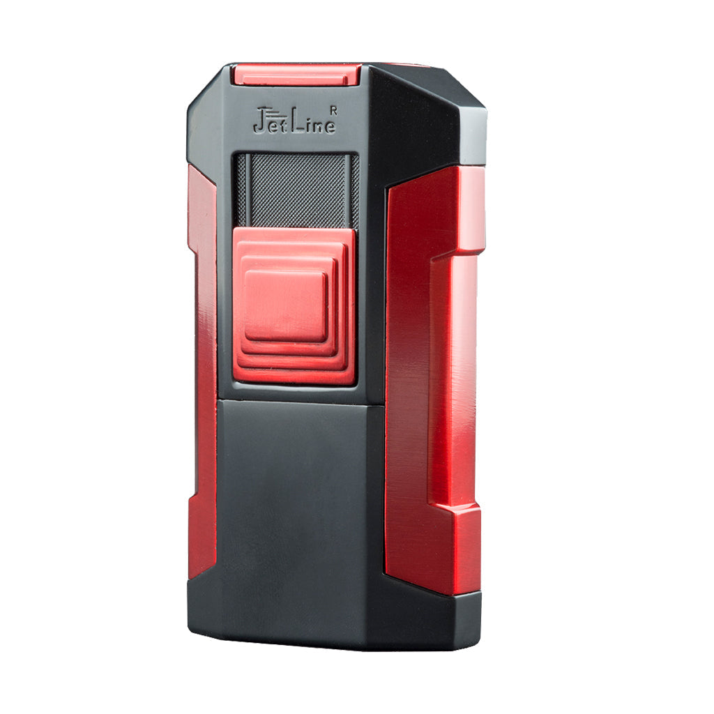 Jetline Avalanche Quadruple Table Torch Lighter Lighter Jetline Red w/Black  