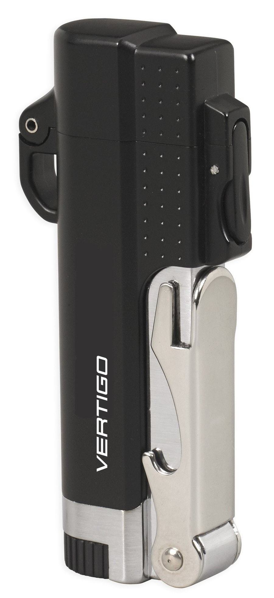 Vertigo Beer Buddy Coil Flame w/ Bottle Opener Lighter Vertigo Black & Silver  