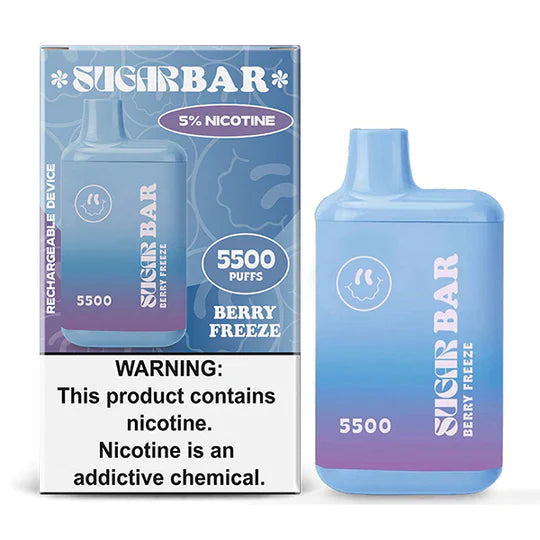 Sugar Bar 5500 Puff Disposable Vape Vape Juice Lighter USA   