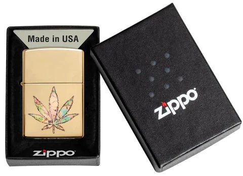 Zippo Lighter - Pot Leaf Fusion Design Zippo Zippo   
