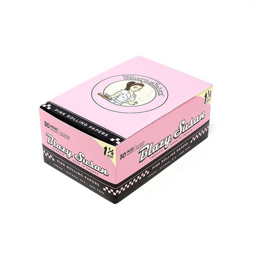 Blazy Susan Pink Rolling Papers 1¼ Cannabis Accessories Blazy Susan Full Box (50 Count)  