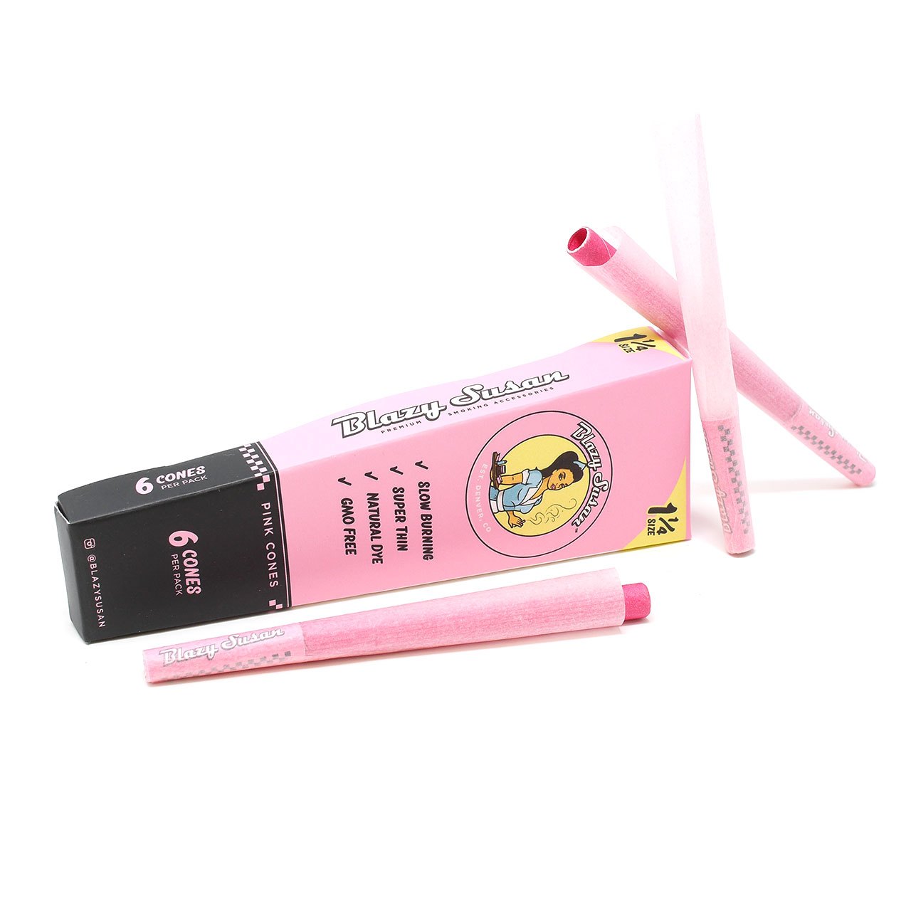 Blazy Susan Pink Pre Rolled Cones Cannabis Accessories Blazy Susan 3 Pack  