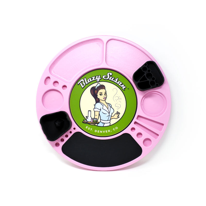 Blazy Susan Spinning Rolling Tray - Pink Cannabis Accessories Blazy Susan   