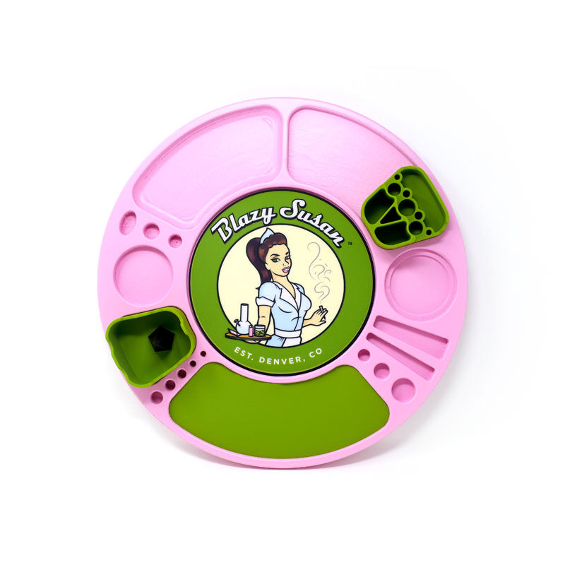 Blazy Susan Spinning Rolling Tray - Pink Cannabis Accessories Blazy Susan   