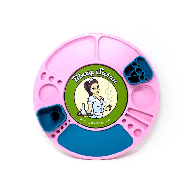Blazy Susan Spinning Rolling Tray - Pink Cannabis Accessories Blazy Susan   
