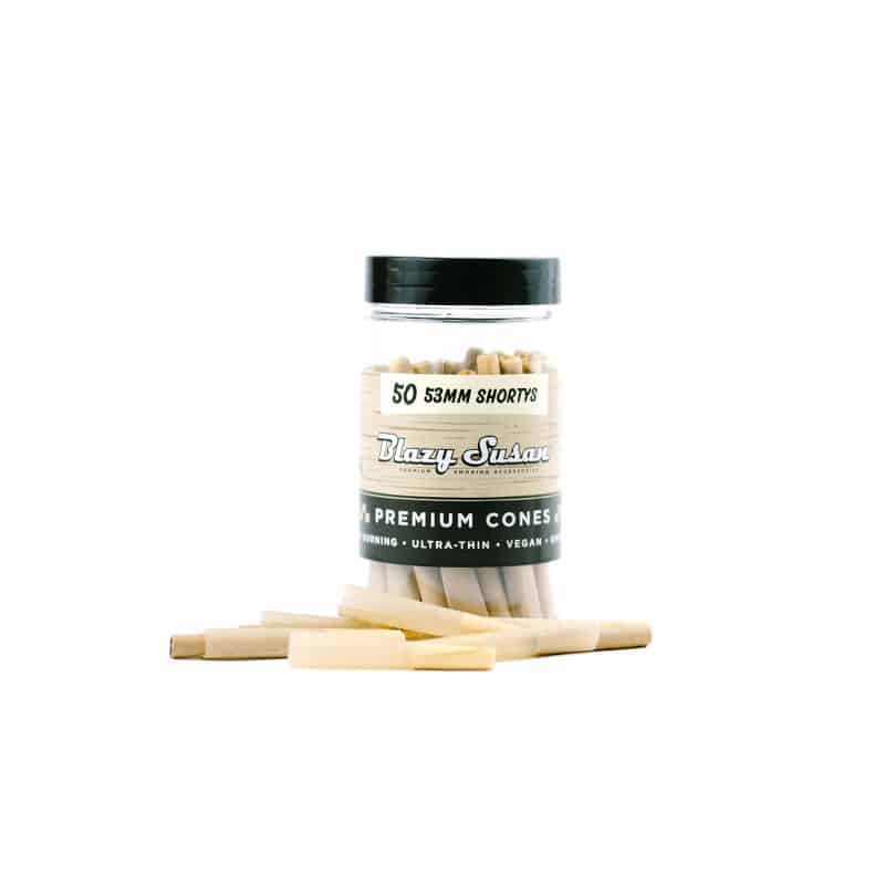Blazy Susan Shorty Unbleached Pre Rolled Cones - 50 Count Cannabis Accessories Blazy Susan   