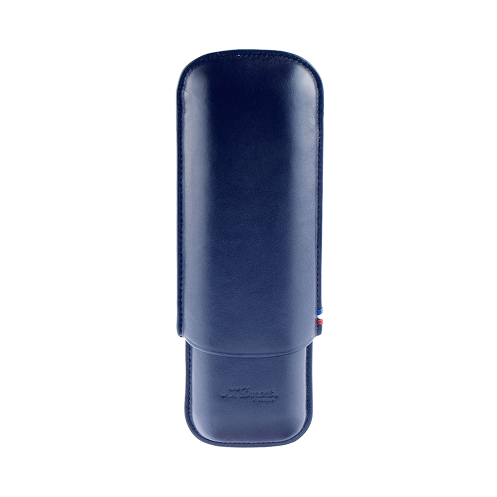 S.T. Dupont Double Cigar Case Smoking Accessories S.T. Dupont Blue Calfskin  