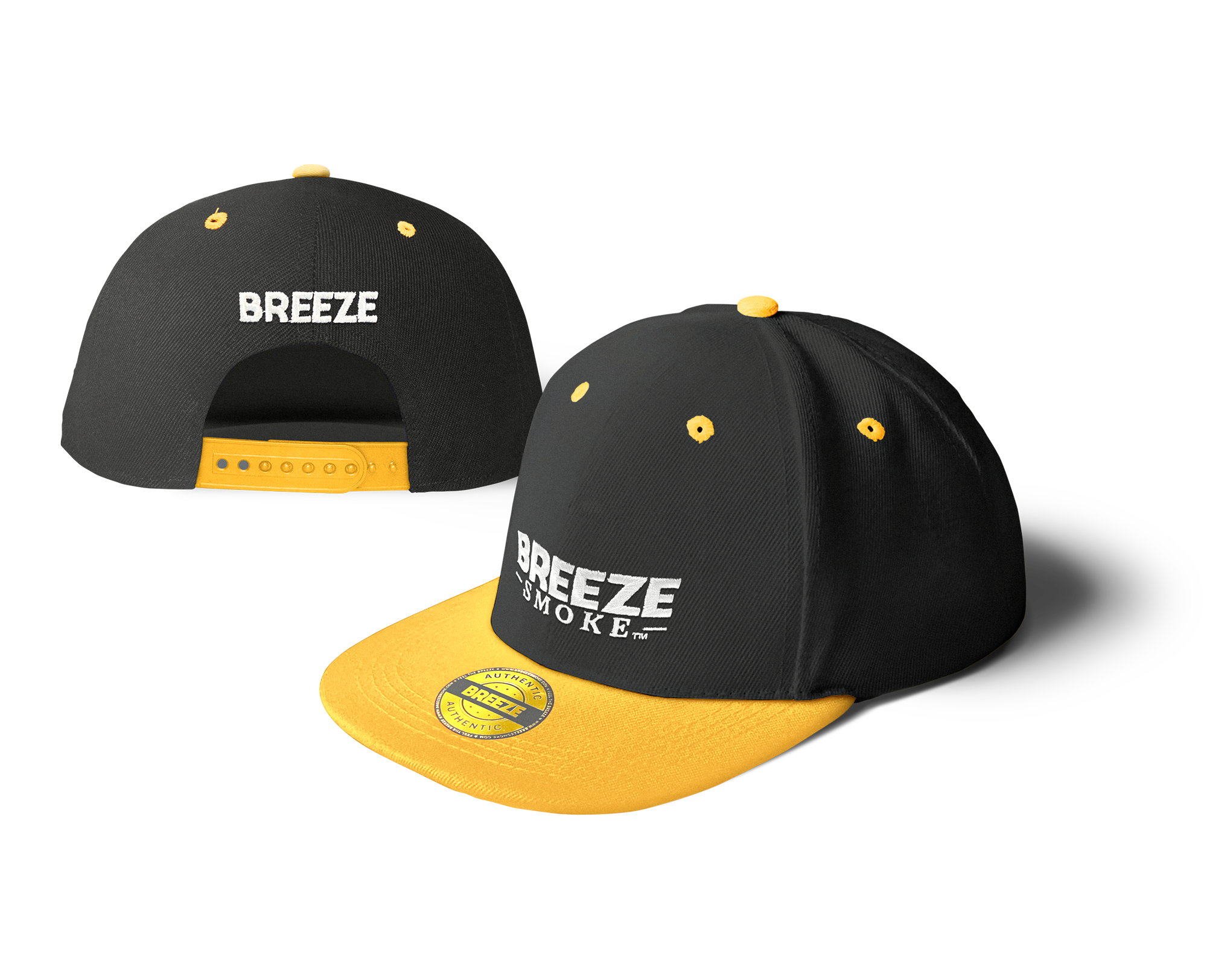 Breeze Smoke Two-Tone Snapback Hat Merchandise Breeze Smoke   