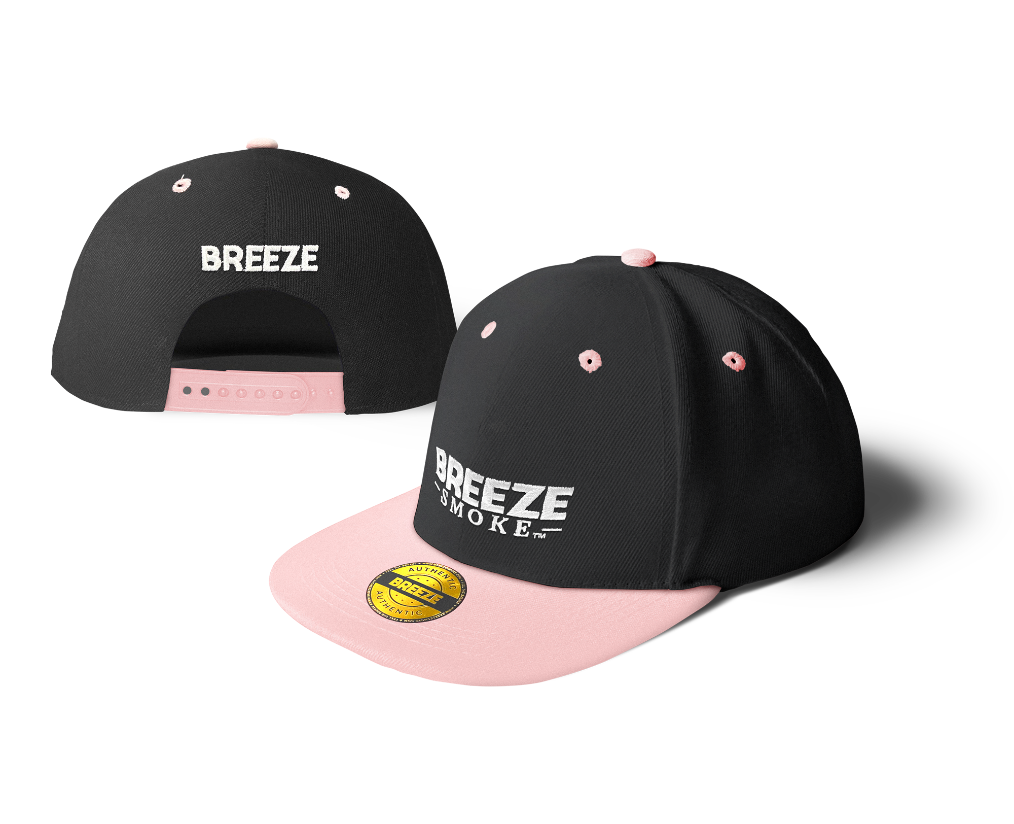 Breeze Smoke Two-Tone Snapback Hat Merchandise Breeze Smoke   