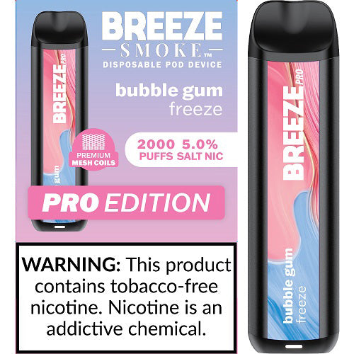 Breeze Pro Disposable Pod Vape Flavor - Bubble Gum Freeze