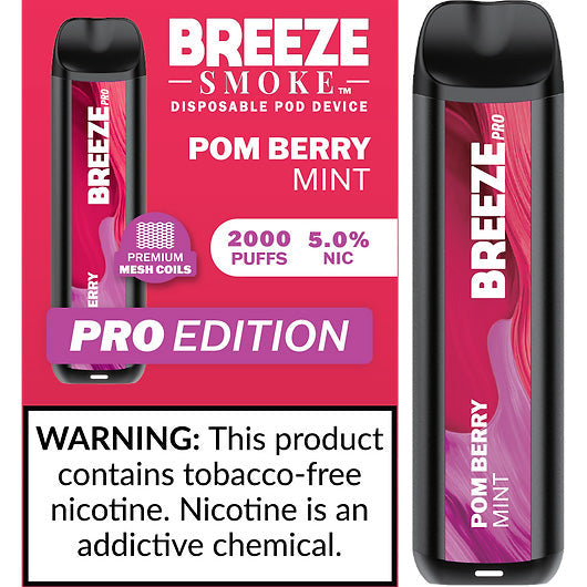 Breeze Pro Disposable Pod Vape Flavor - Pom Berry Mint