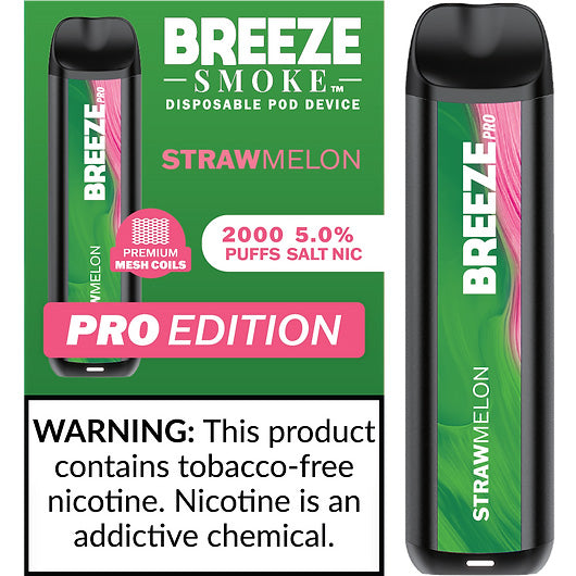 Breeze Pro Disposable Pod Vape Flavor - Strawberry Melon
