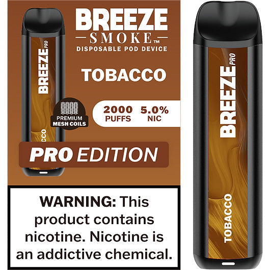 Breeze Pro Disposable Pod Vape Flavor - Tobacco