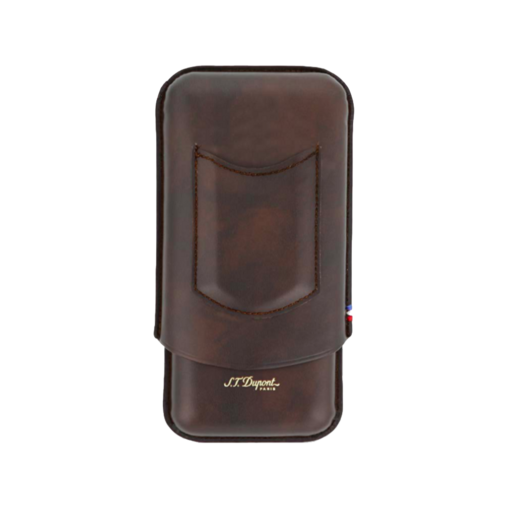 S.T. Dupont Triple Cigar Case Smoking Accessories S.T. Dupont Brown  