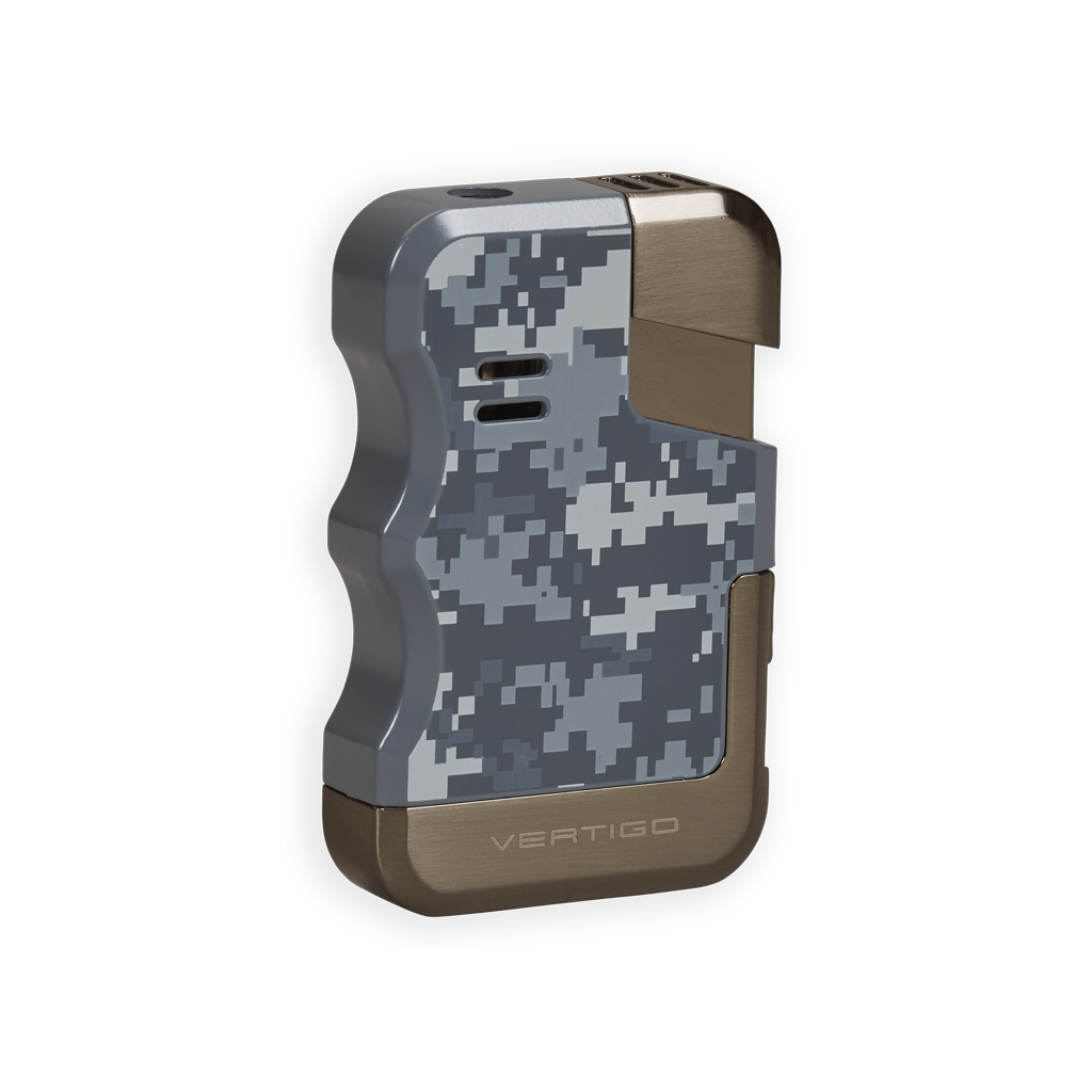 Vertigo Gator Single Torch Flame Lighter Lighter Vertigo Camouflage Grey  