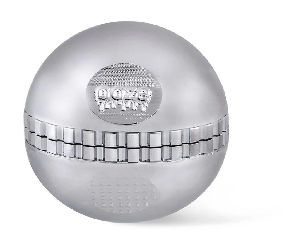 Ooze Saturn Globe Grinder - 4pc Cannabis Accessories Ooze Chrome  