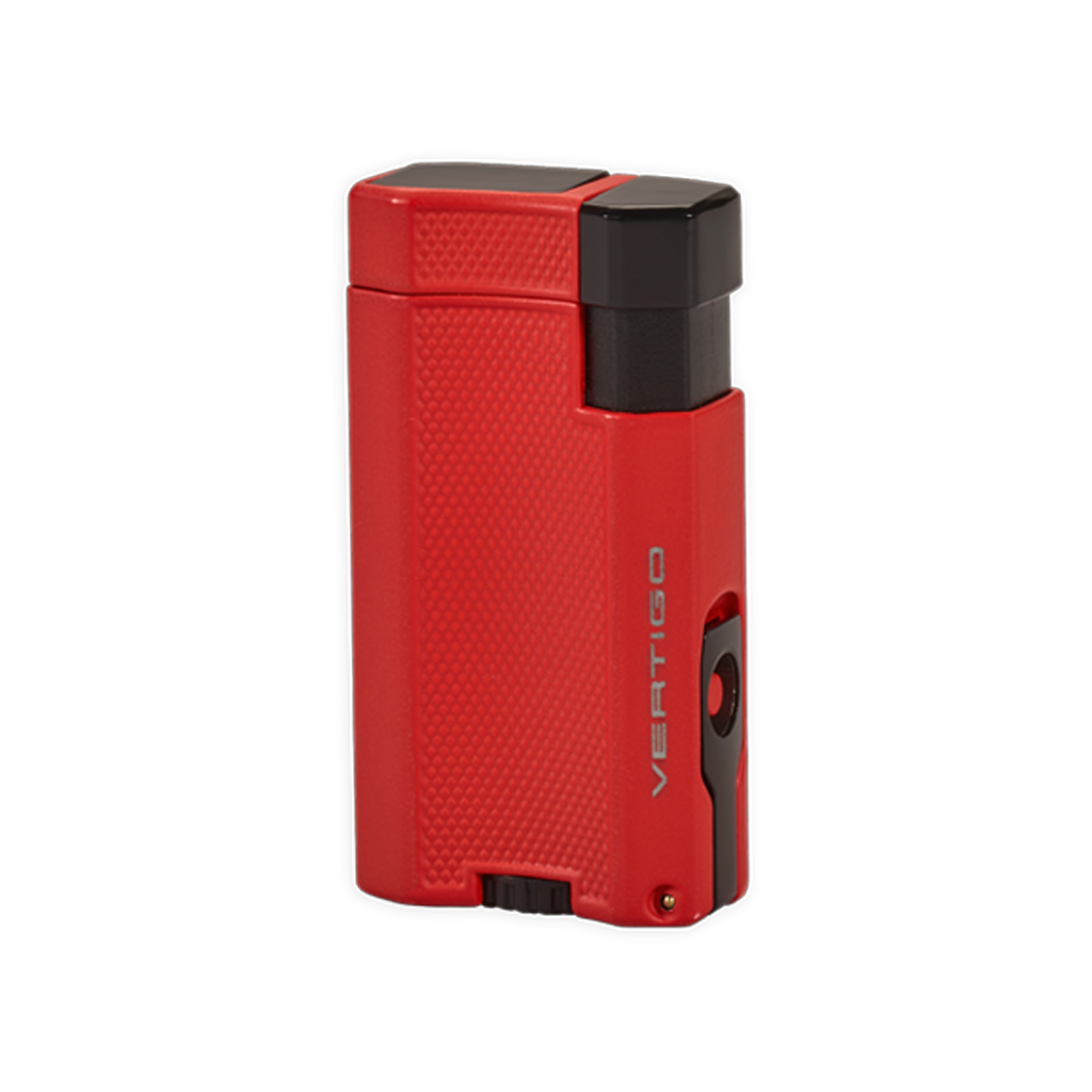 Vertigo Delegate Dual Flame Torch Lighter with Cigar Punch Lighter Vertigo Red Crackle  