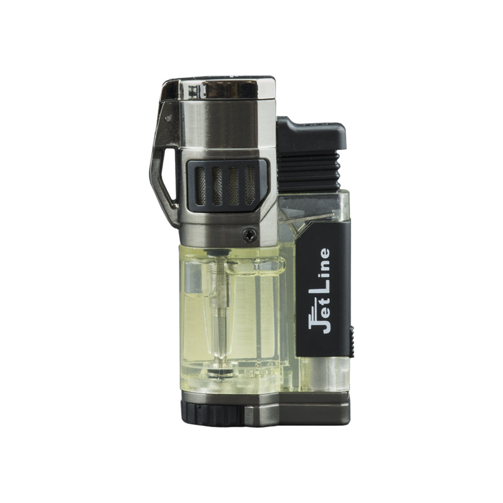 Jetline Diego Triple Flame Pocket Lighter w/ Punch Cutter Lighter Jetline Gunmetal  