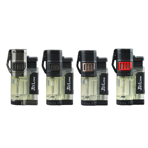 Jetline Diego Triple Flame Pocket Lighter w/ Punch Cutter Lighter Jetline   