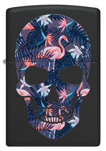 Zippo Lighter - Flamingo Skull Zippo Zippo   