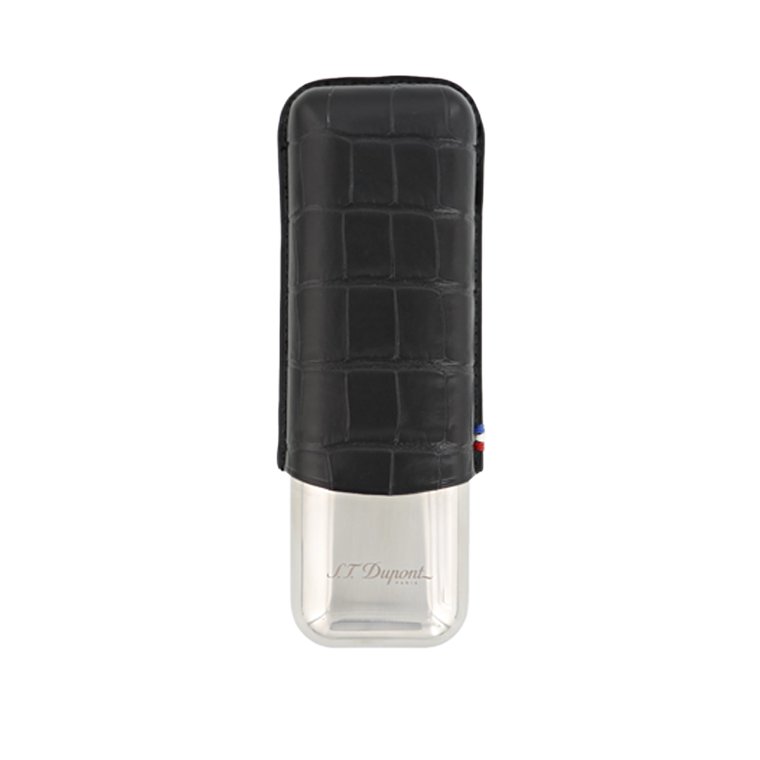 S.T. Dupont Double Cigar Case Smoking Accessories S.T. Dupont Croco Dandy Black  