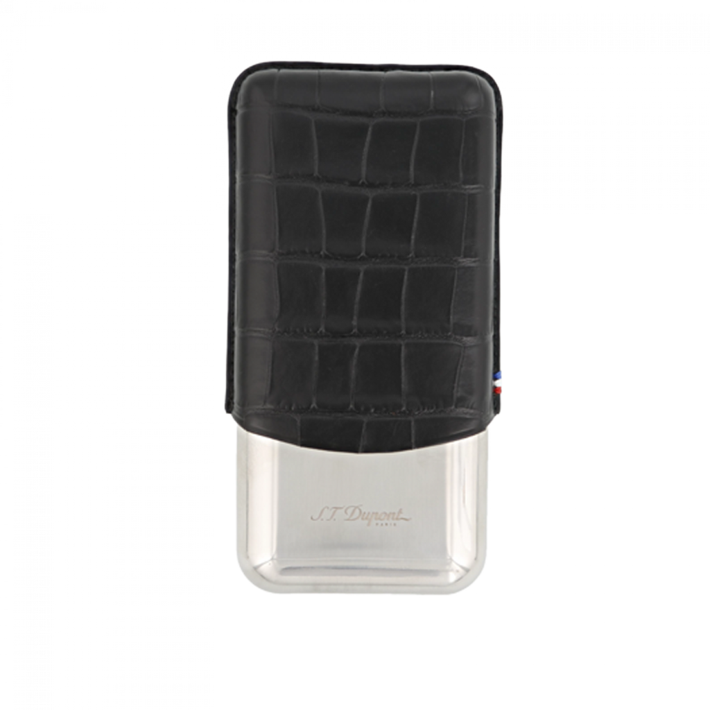 S.T. Dupont Triple Cigar Case Smoking Accessories S.T. Dupont Dandy Noir  