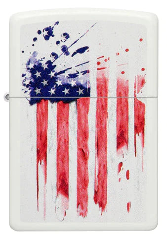 Zippo Lighter - Splattered US Flag Zippo Zippo   