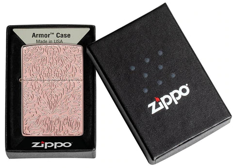 Zippo Lighter - Carved Rose Gold Zippo Zippo   