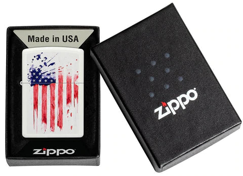 Zippo Lighter - Splattered US Flag Zippo Zippo   