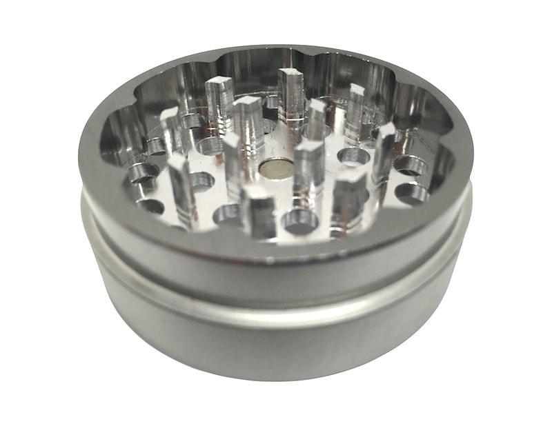 Hush Crush 2" 4-Piece Magnetized Herbal Grinder - Gray Cannabis Accessories Hush Crush   