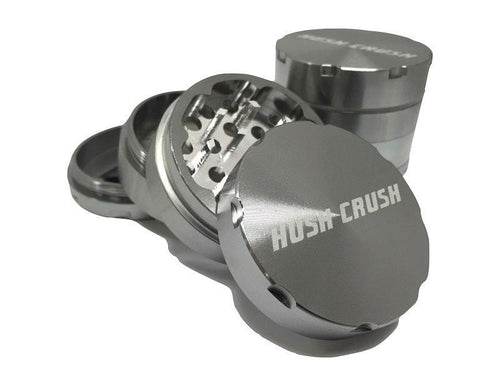 Hush Crush 2" 4-Piece Magnetized Herbal Grinder - Gray Cannabis Accessories Hush Crush   