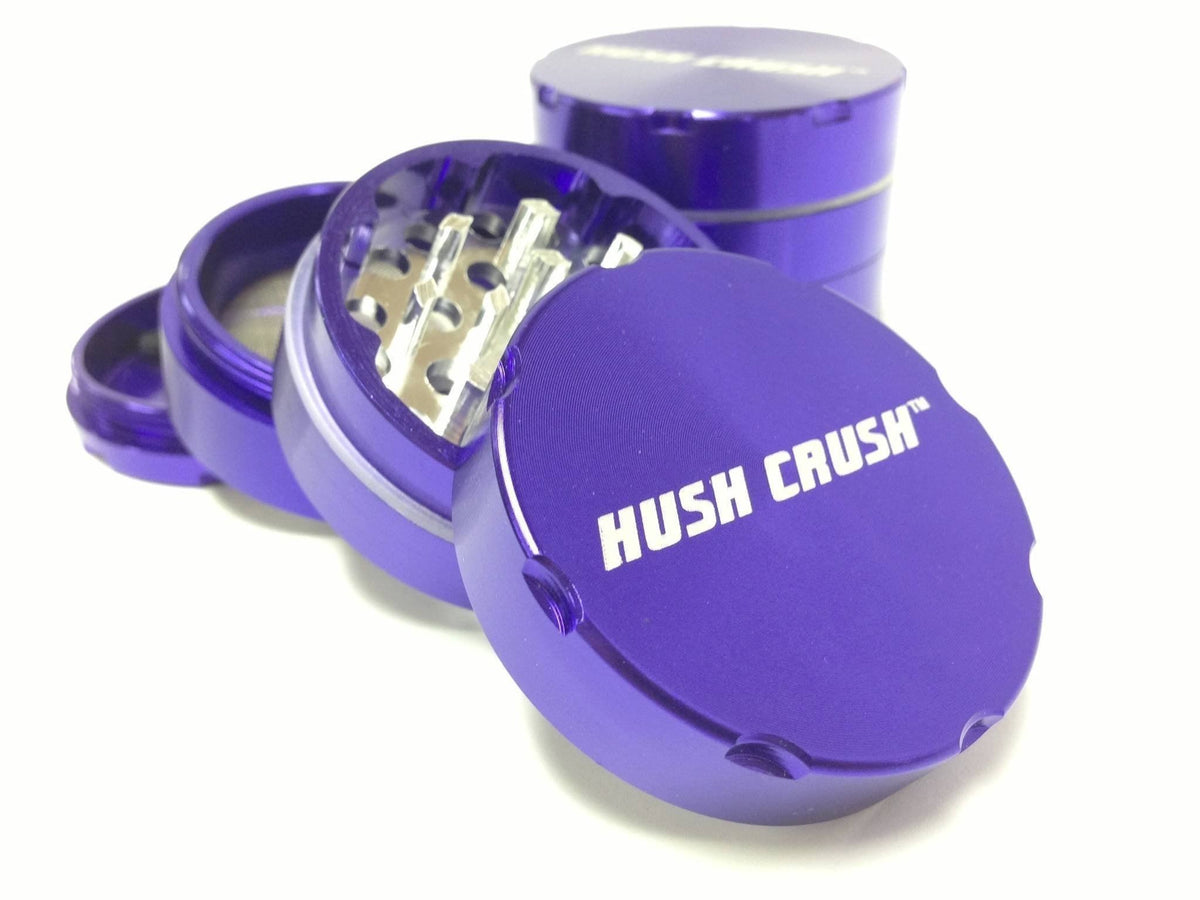 Hush Crush 2" 4-Piece Magnetized Herbal Grinder - Purple Cannabis Accessories Hush Crush   