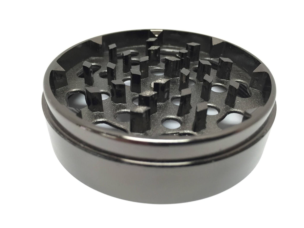 Hush Crush 2" 4-Piece Magnetized Herbal Grinder - Gunmetal Cannabis Accessories Hush Crush   