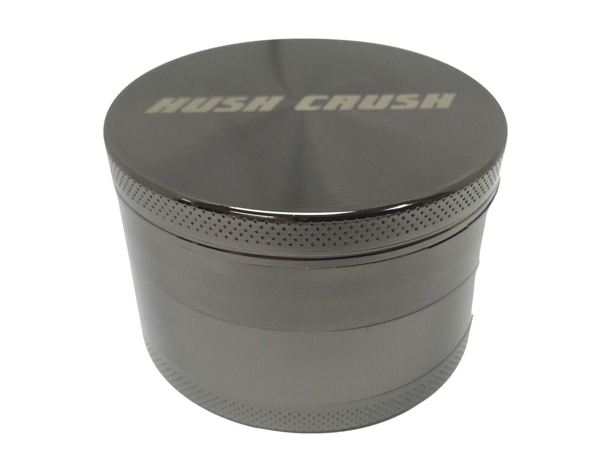 Hush Crush 2" 4-Piece Magnetized Herbal Grinder - Gunmetal Cannabis Accessories Hush Crush   