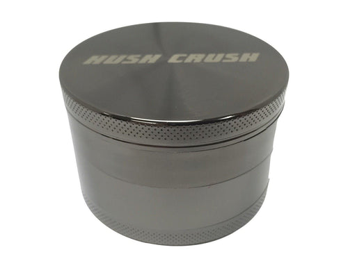Hush Crush 2" 4-Piece Magnetized Herbal Grinder - Gunmetal Cannabis Accessories Hush Crush   