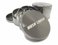 Hush Crush 2" 4-Piece Magnetized Herbal Grinder - Gunmetal Cannabis Accessories Hush Crush   