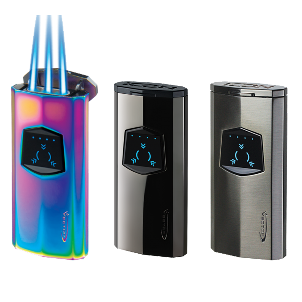 Vector Icon Electric Triple Flame Torch Lighter Lighter Vector   