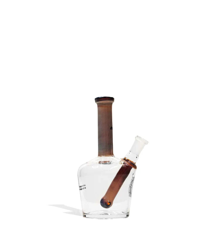 iDab Small Worked Henny Bottle Water Pipe - 10MM Cannabis Accessories iDab Brown Fumed  