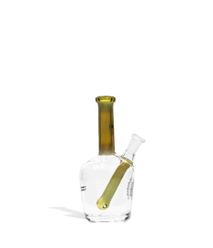 iDab Small Worked Henny Bottle Water Pipe - 10MM Cannabis Accessories iDab Green Fumed  