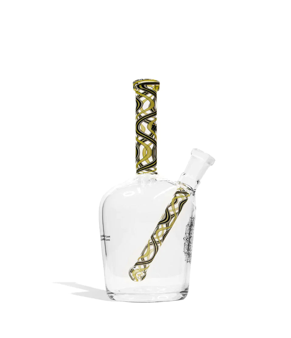 iDab Medium Worked Henny Bottle Water Pipe - 10mm Cannabis Accessories iDab Yellow-White  