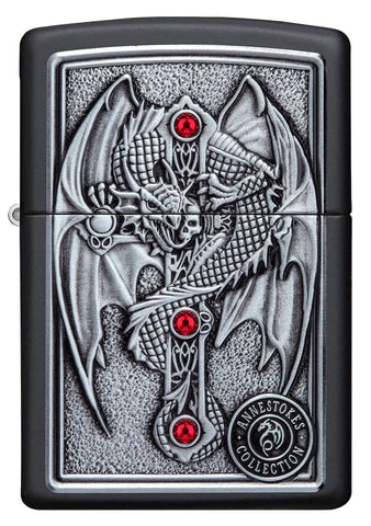 Zippo Lighter - Anne Stokes Gothic Guardian Emblem Zippo Zippo   