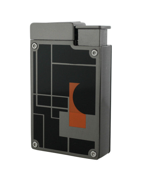 Jetline Prestige Double Flame Torch Lighter Lighter Jetline Black w/Gunmetal & Orange  