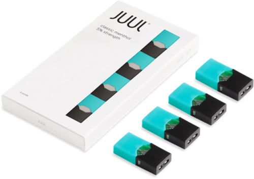JUUL Pods - Classic Menthol 4PC/PK Vape Juice JUUL 5% Strength  