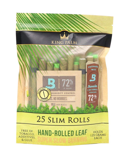 King Palm 25 Slim Rolls (25 Pack) Cannabis Accessories King Palm   