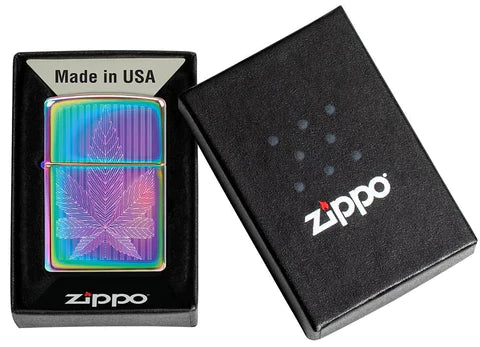 Zippo Lighter - Multi Color Cannabis Zippo Zippo   