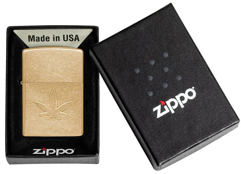 Zippo Lighter - Stamped Cannabis Zippo Zippo   