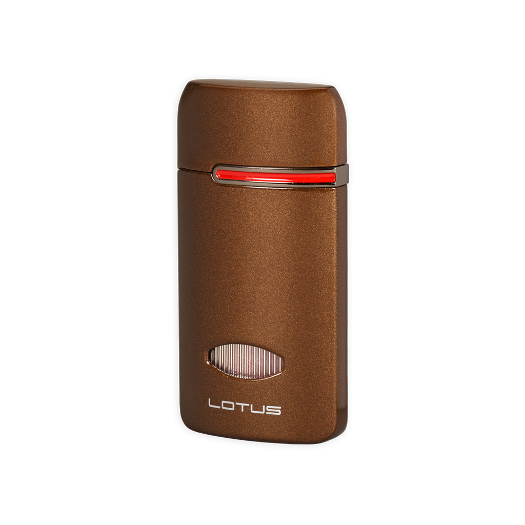 Lotus Lighter L76 Matrix Triple Jet Lighter w/ Cigar Punch Lighter Lotus Brown  