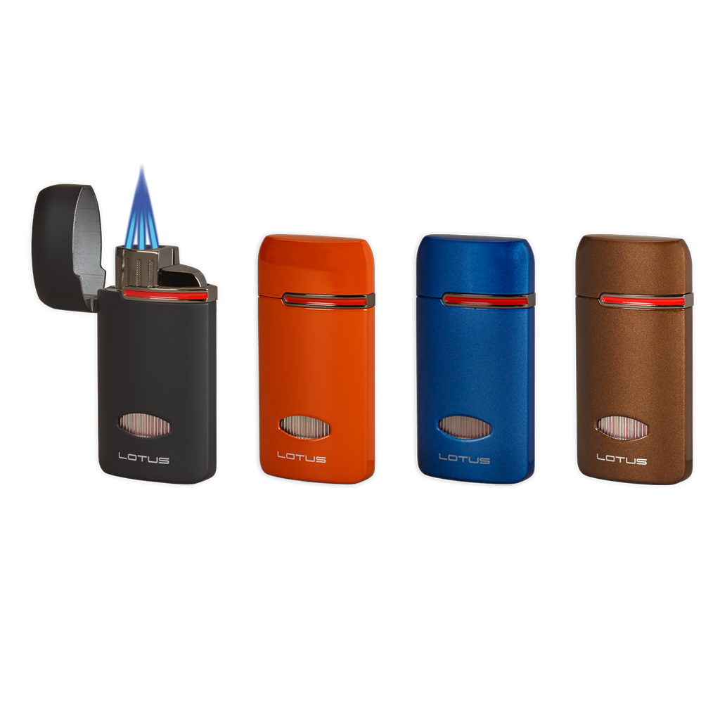 Lotus Lighter L76 Matrix Triple Jet Lighter w/ Cigar Punch Lighter Lotus   